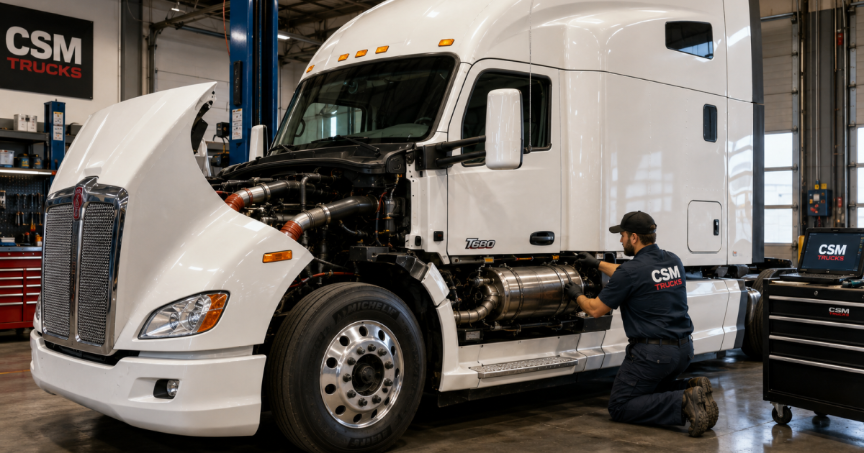 CSM Companies specialist cleaning Kenworth truck